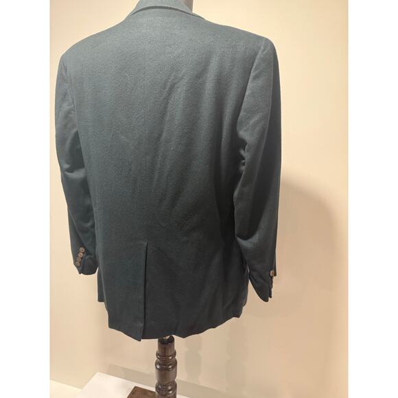 Oxxford Clothes Bauman's Emerald Green Cashmere Suit Jacket Size 42 R JL - Picture 3 of 16